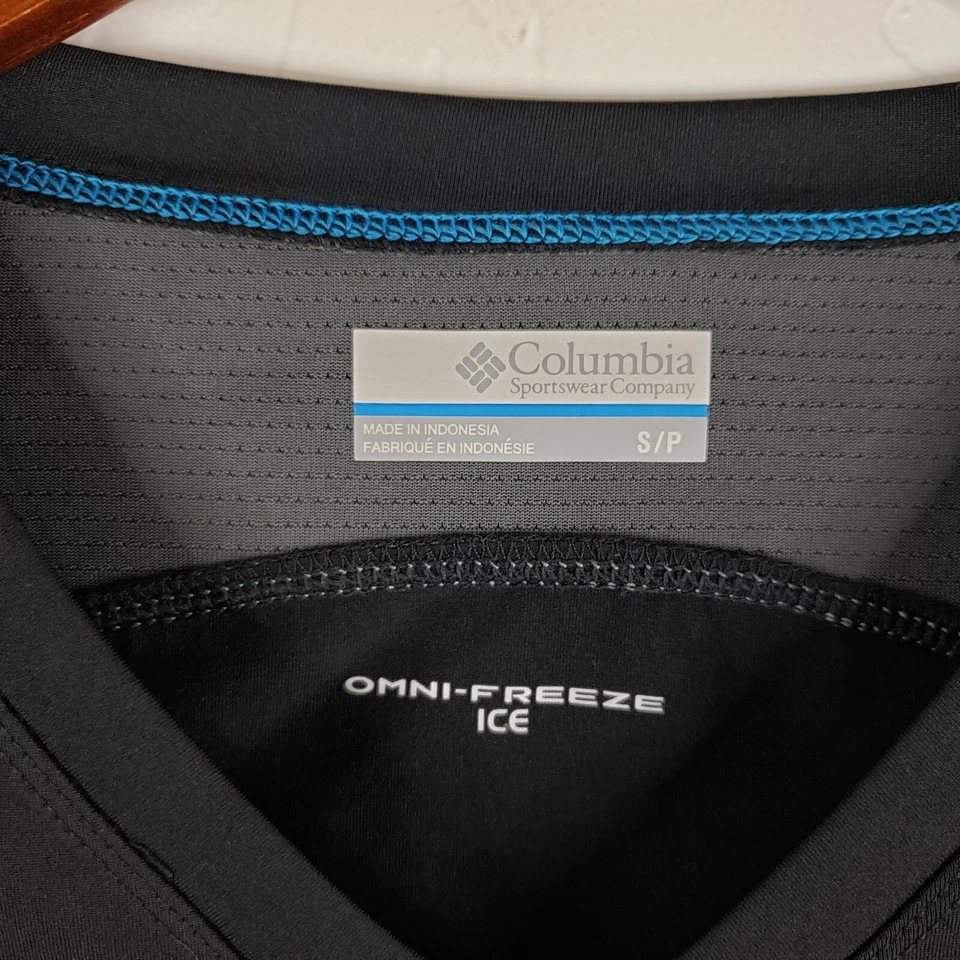 Columbia Sportswear Camiseta Para Mujer Pequeña Negra Gris Ventilada Omni-Freeze Ice Top Foto 2 de 4