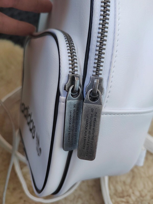 adidas originals mini backpack in white faux leather