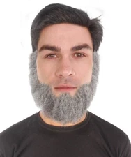 HPO Men's Human Hair Long Beard Cosplay Facial Hair, M-1249