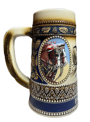 Anheuser Busch Budweiser Horse Head With Eagle Stein Mug CS76 1987