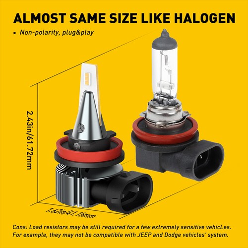 2x AUXITO H8 H9 H11 LED Headlight Fog Light Driving Lamp For Nissan Xtrail T31 - Picture 92 of 122
