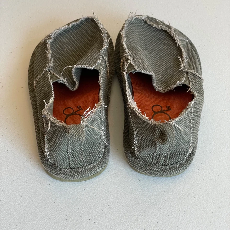 Sapato Slip On Op Ocean Pacific Meninos Crianças Tamanho 12 After the Beach Lona Verde - Imagem 3 de 4