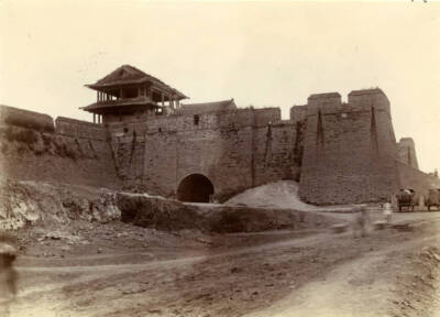 Chinese Wall Fort And Gate China 1895 Old Chinese Photo