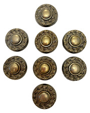 Leaf Border Cabinet Drawer Pulls Knobs 1.25" English Bronze Finish Set of 8