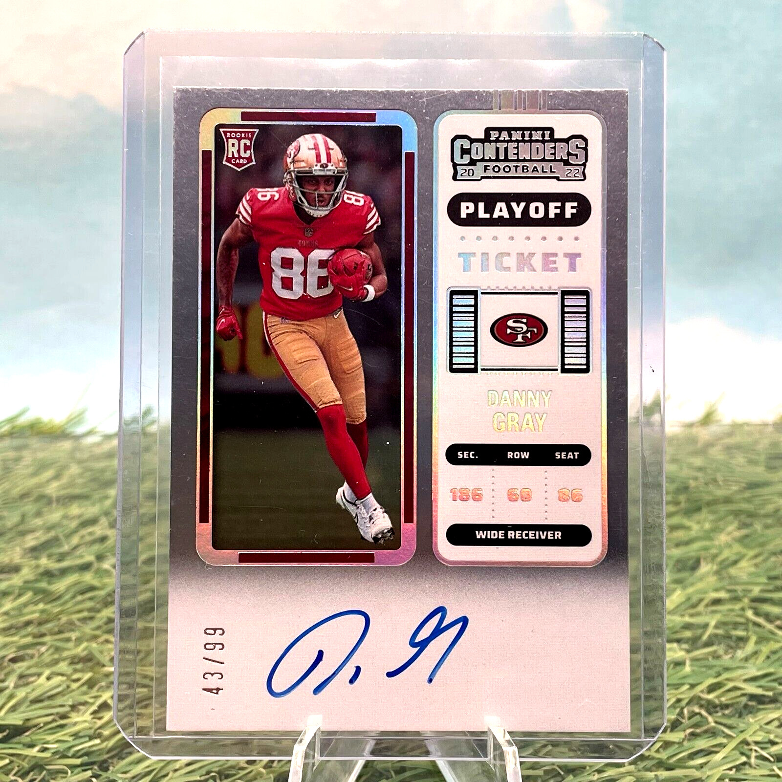 2022 Contenders- Danny Gray -Rookie Playoff Ticket- Auto -#’d /99- 49ers