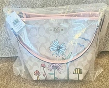 NEW Coach X Observed By Us City Bucket Bag Signature Canvas Light Khaki, CU394