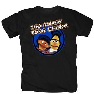 Baumwolle T-Shirt Mit Kultmotiv Sesamstrasse Ernie & Bert T-Shirt - Mondlicht Schatten Design Für Fans Grinch Pullover