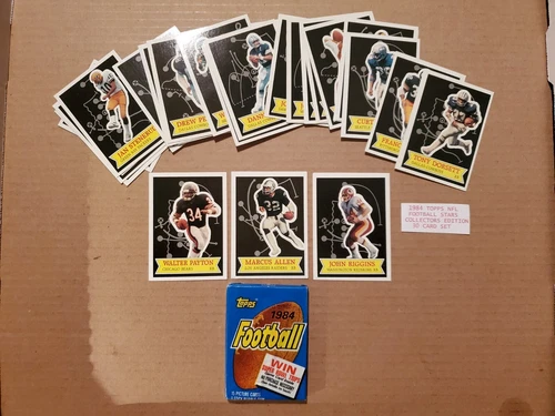 1984 Topps Football Unopened Wax Pack With 84 30 Card Stars Set. Vg Condition