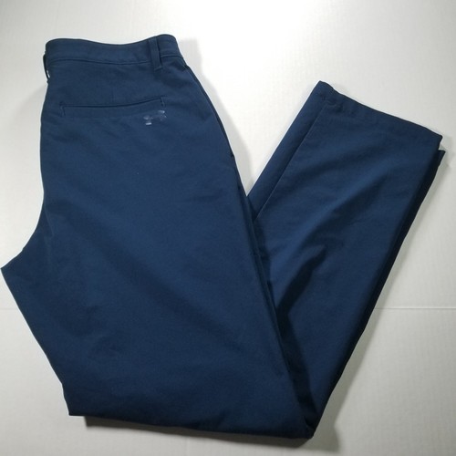 Under Armour Tech Pants Mens 38x36 Navy Blue Golf Performance Straight