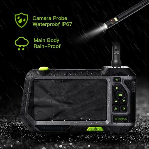 TESLONG NTS500 5'' Endoscope Borescope 8mm Dual Lens 1M/3M/5M