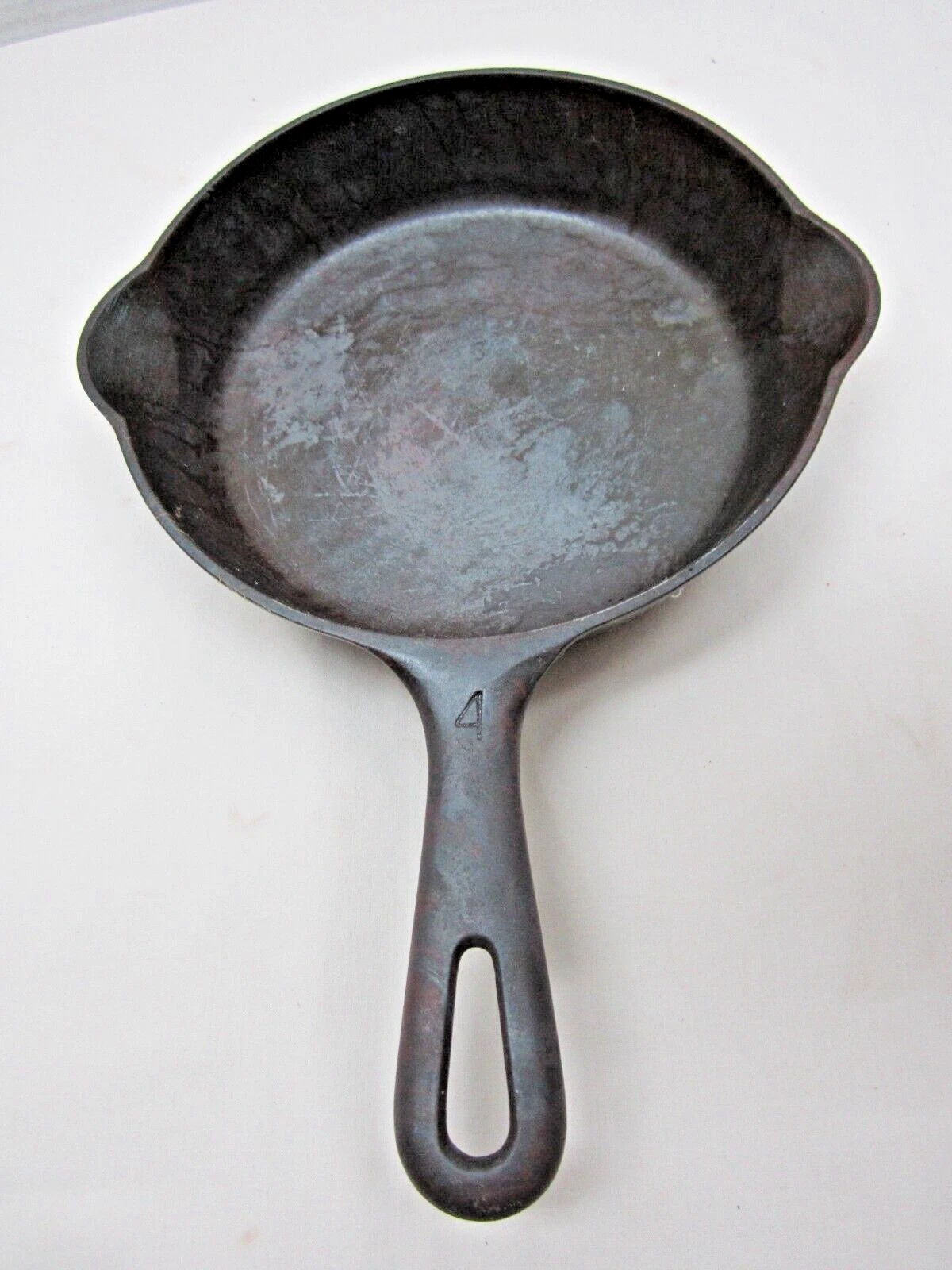 Vintage #4 Griswold Block Logo Erie PA Cast Iron Frying Pan 702C