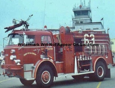 American LaFrance Allegheny County PA Airport Fire Photograph Print 8.5x11''
