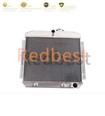 For 1955-1957 Chevy Bel Air Del Ray Nomad 150 210 3.8-4.6L I6 V8 3Row Radiator