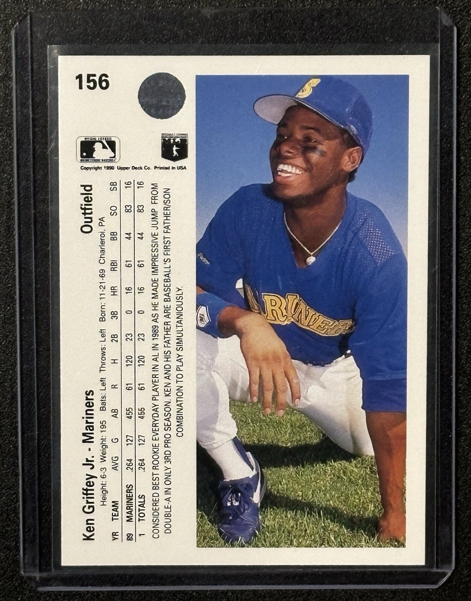 1990 UPPER DECK #156 KEN GRIFFEY JR Double ERROR VERSION (Very