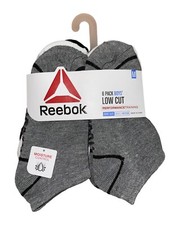 NEW Reebok Boys Low Cut Performance Training Socks 6 Pack Medium 8.5-2