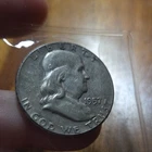 1957 Franklin Half Dollar 90% Silver US Coin Circulated Liberty Bell