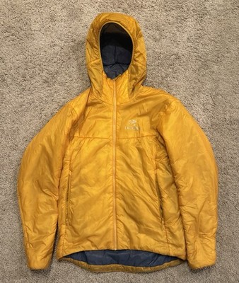 Arc'teryx Men's Hooded Full Zip Puffer Jacket Yellow Size S Nuclei FL