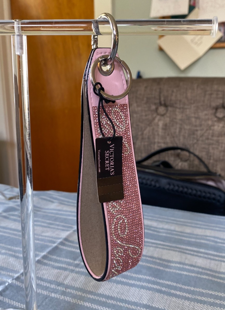 VICTORIA'S SECRET Pretty Blossom Wristlet Keychain with Bling