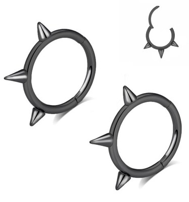 16G 2PCs Spike Clicker Snake Bite Jewelry, Septum Ring, Hoop Lip Rings Snake ...