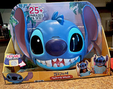 Disney Stitch Talking Mask 25 Phrases Sound, Adjustable Blue One Size