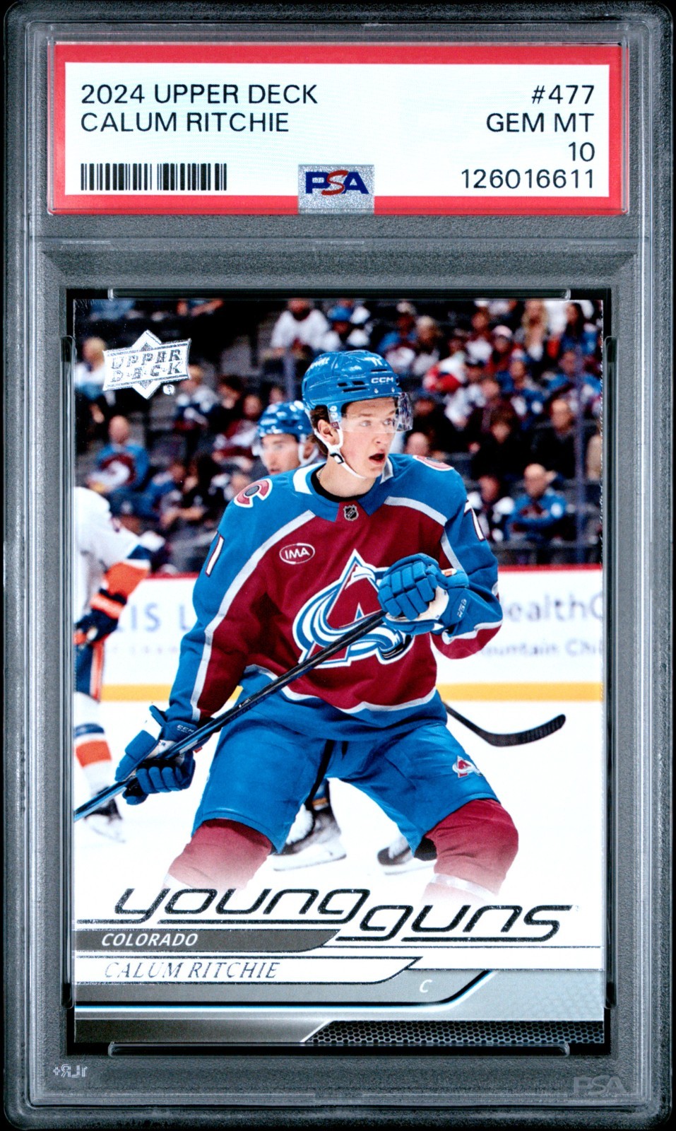 Calum Ritchie 2024 Upper Deck #477  Young Guns Rookie Avalanche PSA 10