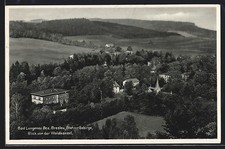 AK Bad Langenau Bez. Breslau, Glatzer Gebirge, Blick von der Waldkanzel 1938 