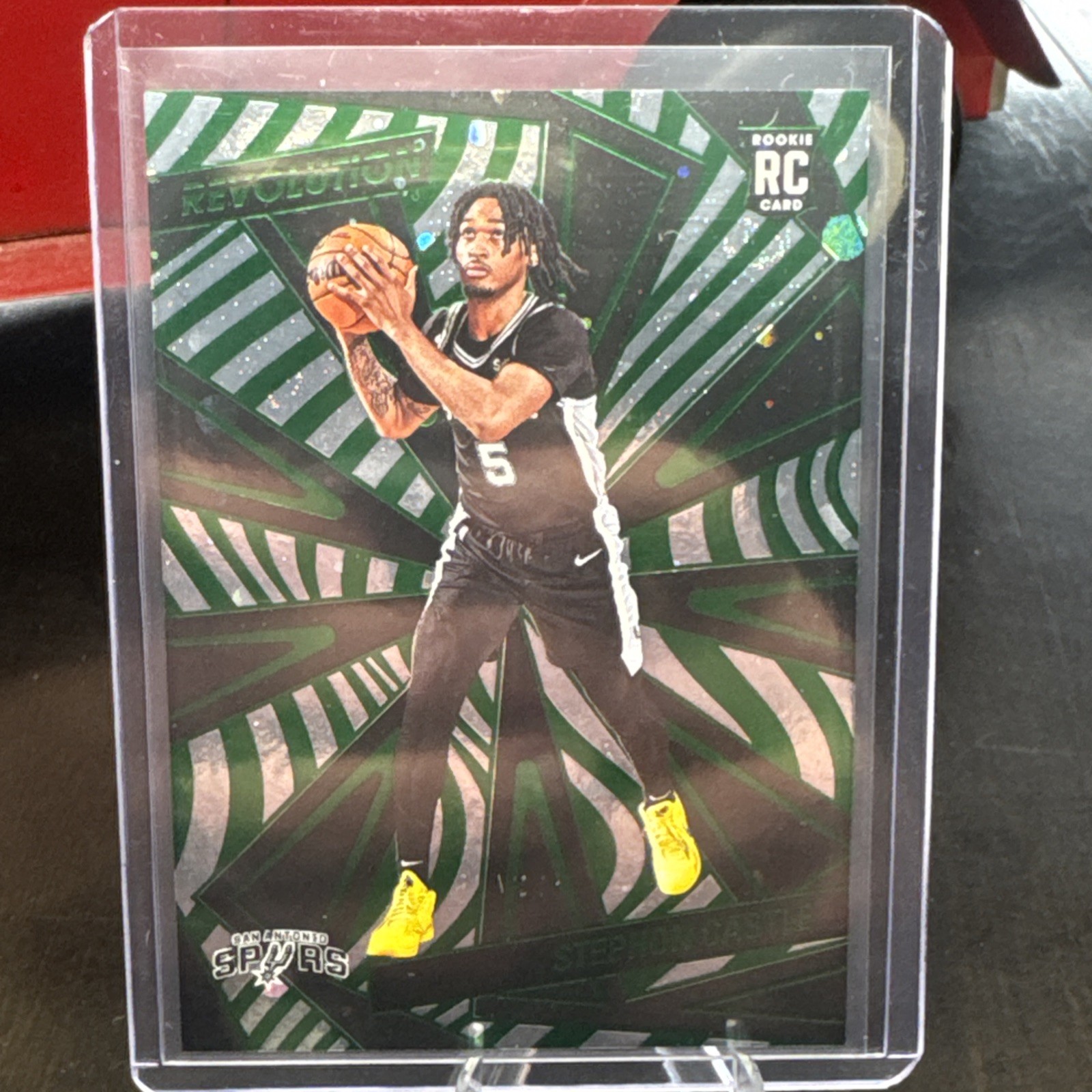 24-25 Panini Revolution Stephon Castle RC Green Cosmo /75 #116