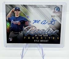 2019 Bowman Rookie of the Year Favorites Kyle Wright Auto /150 #ROYF-KW Braves