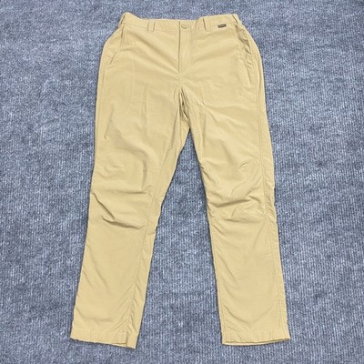Simms Pants Mens 32x28 Khaki Beige Fishing Hiking Outdoor 100% Nylon Performance