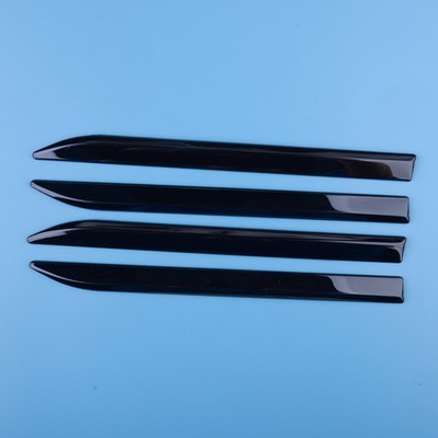 4pcs Universal Car Front Door Side Fender Trim Cover Emblem Sticker Decal Black