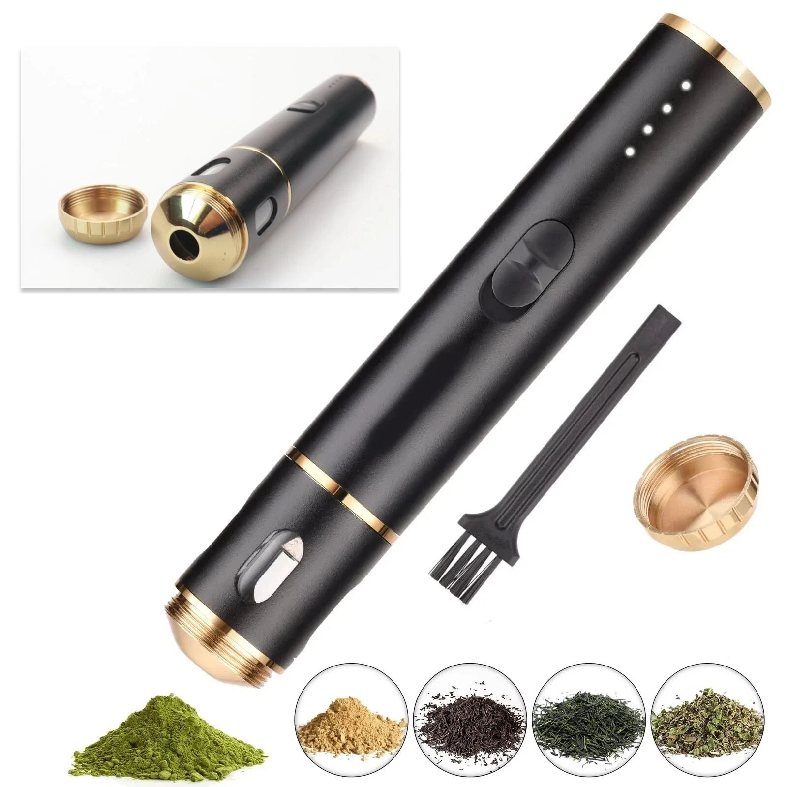 Electric Grinder Dry Herbs Spice Crusher Glass Dispenser Pocket Size Recharge UK
Opens in a new wind