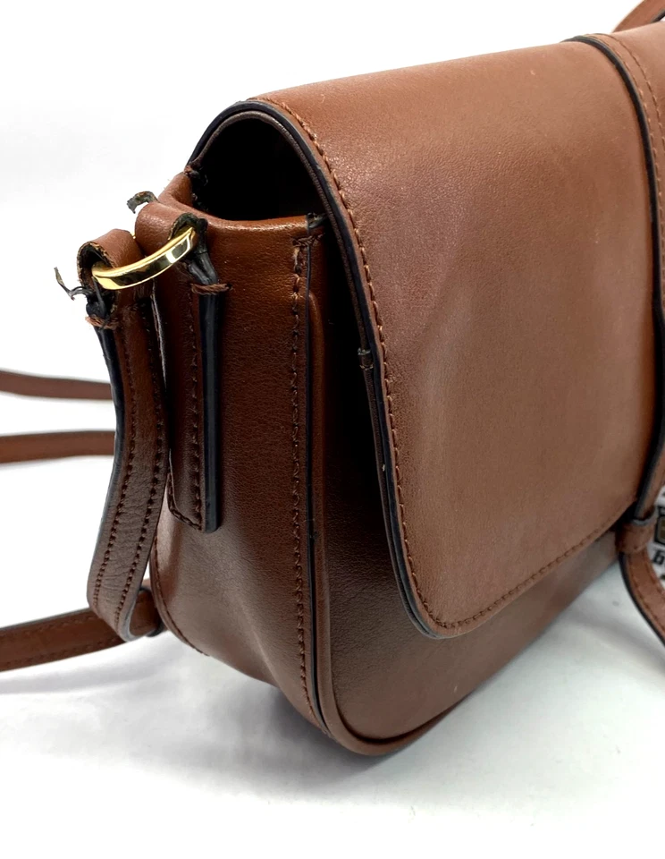 Bolso Bandolera Banana Republic Marrón Clásico con Solapa Superior Bolso de Hombro Cuero Foto 4 de 4