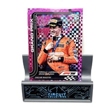 2025 Topps Chrome F1 Oscar Piastri Pink Checker Flag /250 McLaren #138
