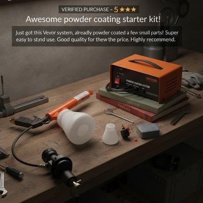 50KV Electrostatic Powder Coating System - Complete Kit for DIY & Commercial Use