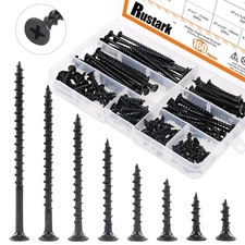 160 Pcs #7 Coarse Thread Drywall Screw Assortment Kit
