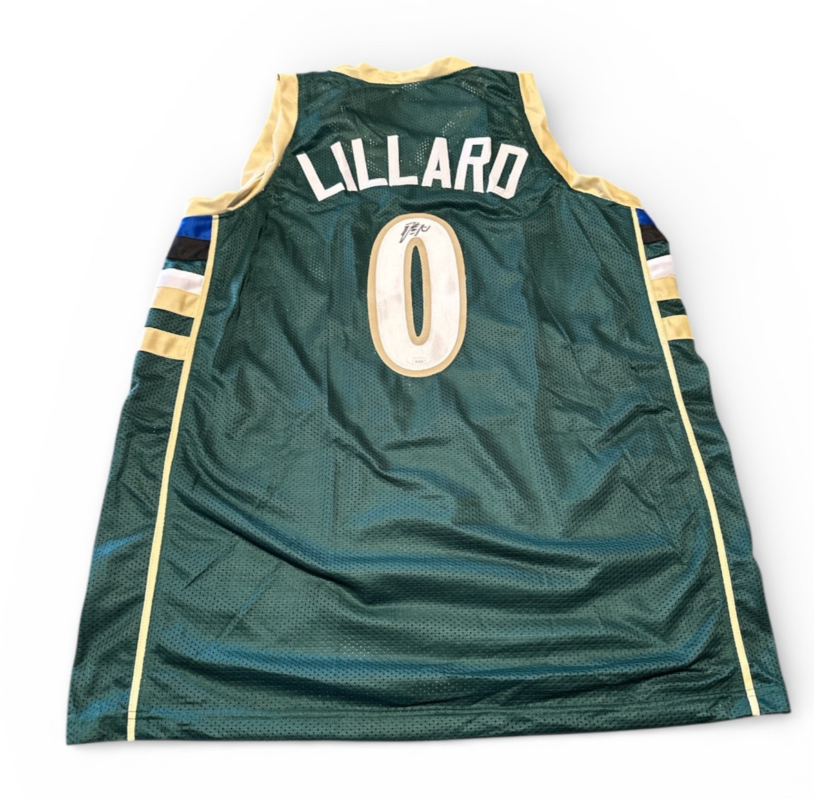 Damian Lillard Autographed Signed Milwaukee Bucks Bucks Custom Jersey (JSA) 