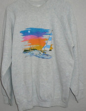 vintage 1990s beach surf sailing crewneck sweatshirt XL