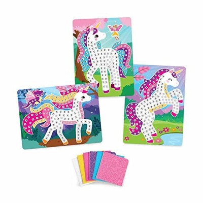 Mosaik Bastelset Einhorn für Kinder ab 4 Jahre, Sticky Mosaics ORB, 3D, DIY