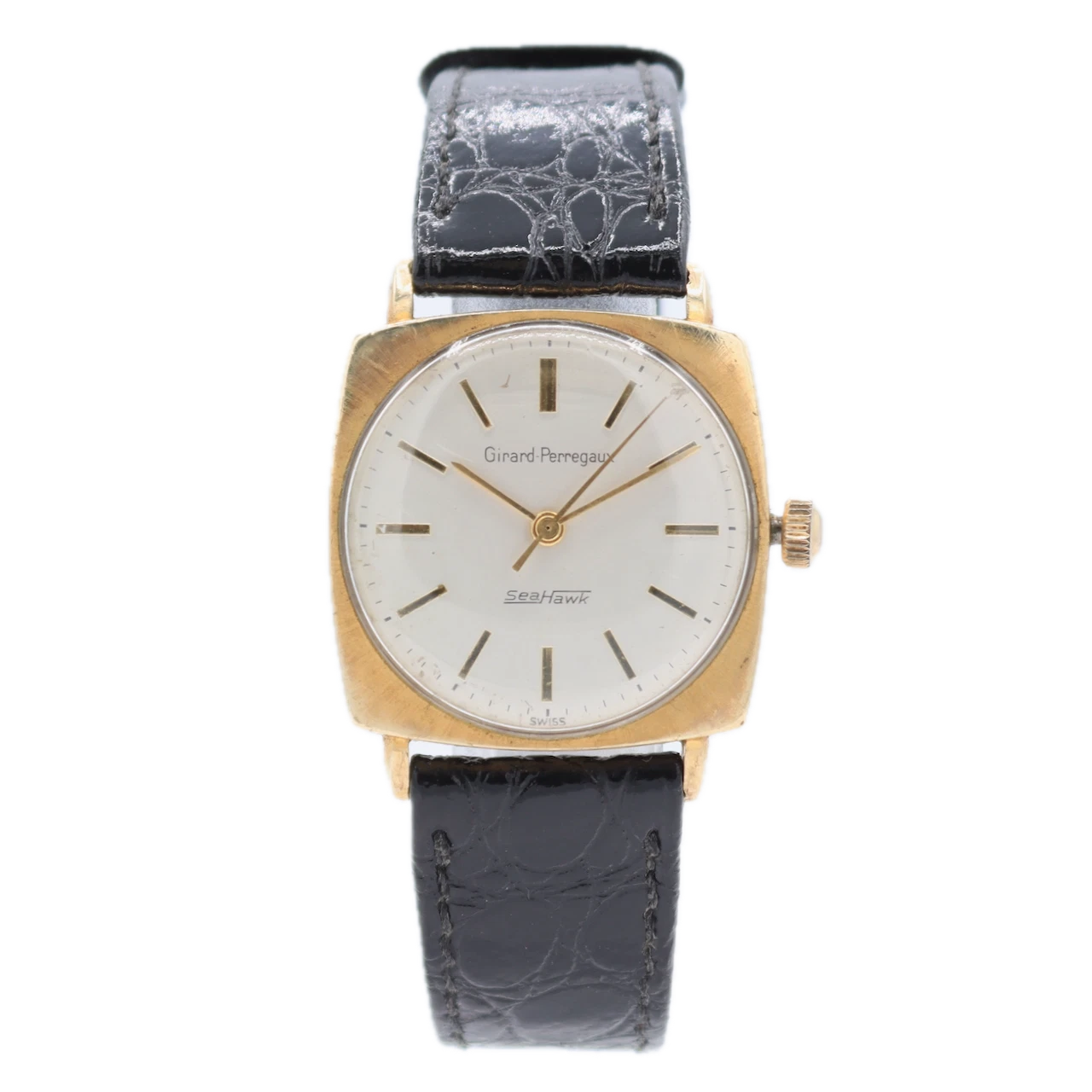 Girard Perregaux — Vintage 28mm Girard Perregaux Sea Hawk Men's Mechanical Wristwatch Swiss 10k GF