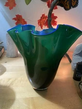 Tulip Style Vase. Purchased almost 30 Years Ago. Gorgeous Color. No Maker Mark.