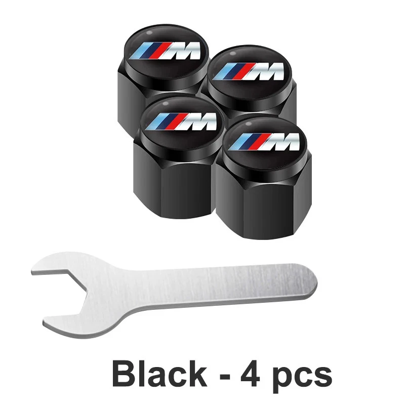 4x Car Wheel Tire Valve Cap Metal Decoration Modification Accessories For BMW M - Image 4 of 4