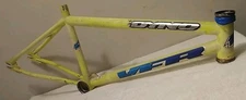 Vintage 1993 Dyno VFR Frame Day-Glo Yellow Mid Old School BMX 
