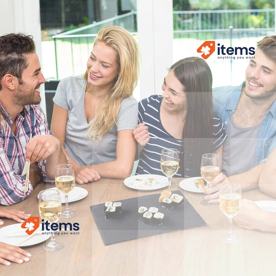 Bain Relaxdays 10026310, Anthracite Tuile Set 6, Grand Plaques Fait Slate Servir - Photo 4/4