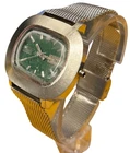 Seiko 5606-5017 Vintage Automatic Wristwatch Green Dial FOR PARTS AND REPAIRS