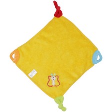 NOVATEX BABY-NOVA, gelb mit Schmetterling Schmusetuch 30x30cm Gebraucht