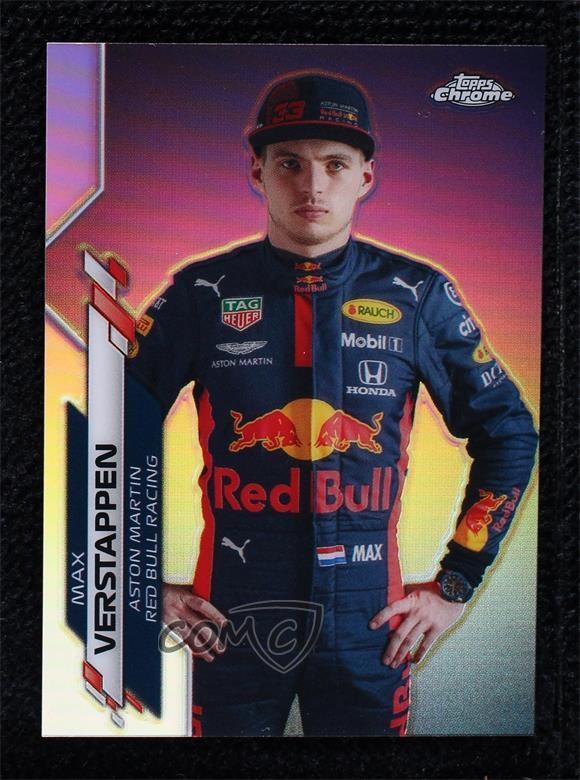 2020 Topps Chrome Formula 1 F1 Racers Refractor Max Verstappen #6 Rookie RC g1z