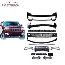 For 2022 2023 Jeep Wagoneer Front Bumper Assembly Body Kit Fog Lights