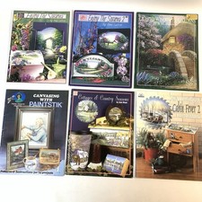 Lot Of 6 Decorative Painting Books Enjoy The Seasons Floral Landscape Cottages