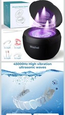 Ultrasonic Retainer Cleaner Machine, 45kHz Dental Cleaning Pod for Black