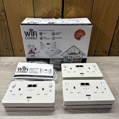 WiFi VERBINDUNG Steckdosen mit Powerline Technologie WiFi Erweiterungsmodus + USB
